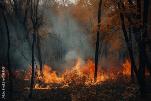 Epic Forest fire, Generative AI © Andrii Fanta