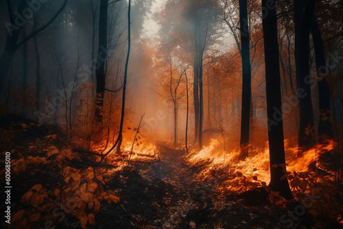 Epic Forest fire, Generative AI © Andrii Fanta