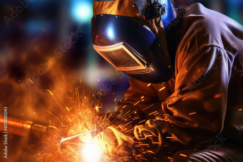 metal welder sparks © Tidarat