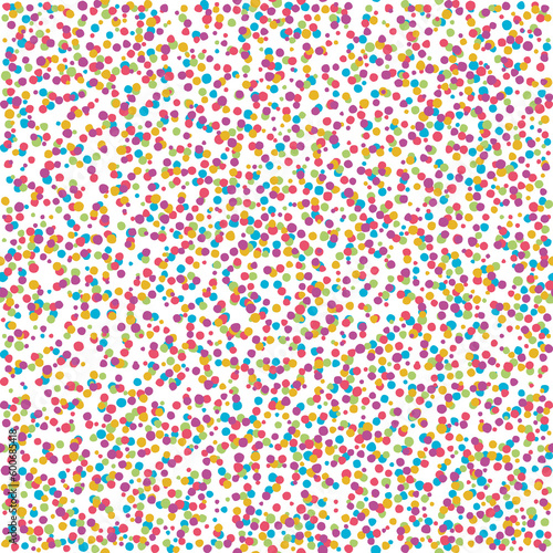 Square filled with small dots, color. A square to use as a background for your designs, made with messy and irregular colored dots.