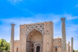 Samarkand, Uzbekistan - April 23, 2023: Memorial complex Bibi Khonim of the wife of the great commander Amir Temur