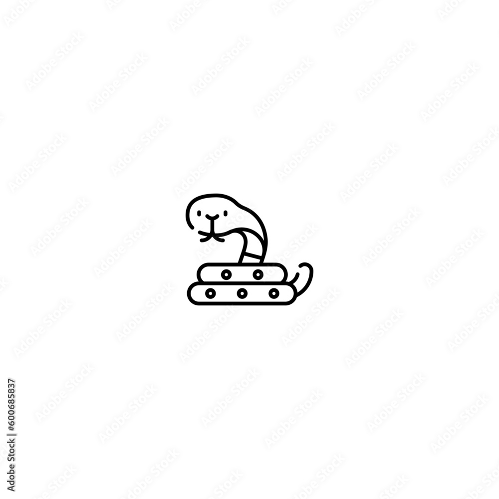 snake icon with black color