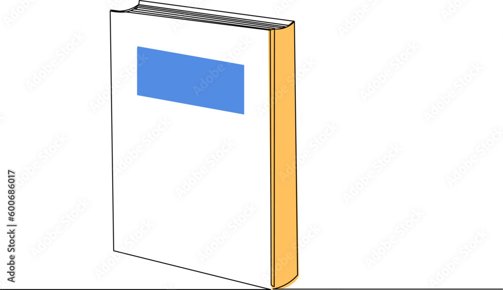 book continuous line drawing isolated vector book continuous line drawing isolated vector