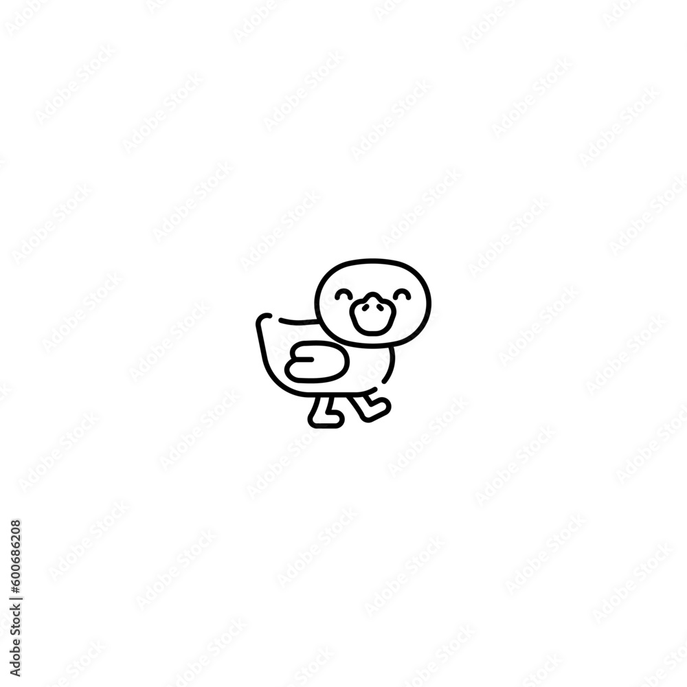 duck icon with black color duck icon with black color