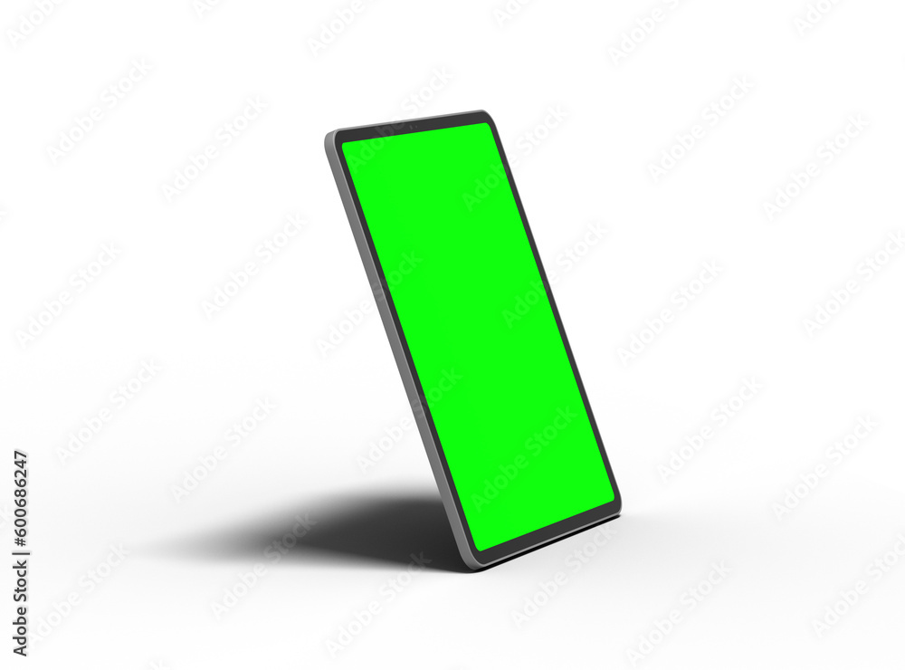 Customizable mockup of a luxury tablet with changeable screen design on transparent background. 3D Render Customizable mockup of a luxury tablet with changeable screen design on transparent background. 3D Render