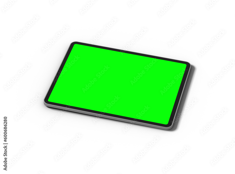 Customizable mockup of a luxury tablet with changeable screen design on transparent background. 3D Render Customizable mockup of a luxury tablet with changeable screen design on transparent background. 3D Render