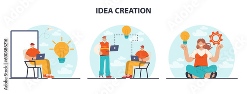 Idea set. Generation of a creative concept or business solution
