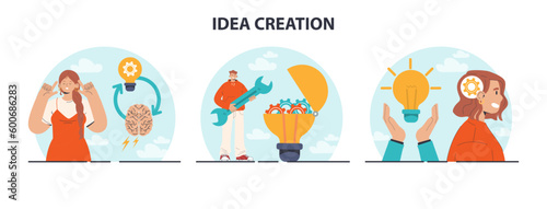 Idea set. Generation of a creative concept or business solution