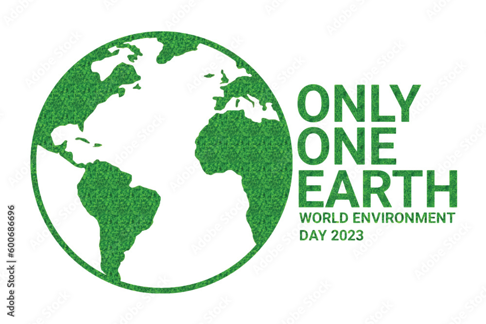 Only One Earth. World Environment Day 2023 Vector Illustration. Ecology concept. Save the Earth. Suitable for greeting card, poster and banner.