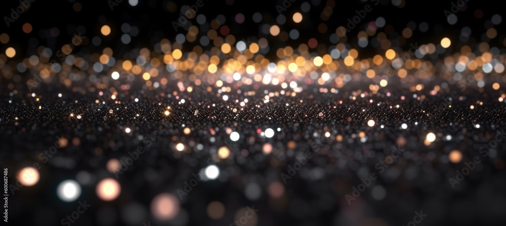 Naklejka premium Abstract glitter light bokeh background. Generative AI technology.