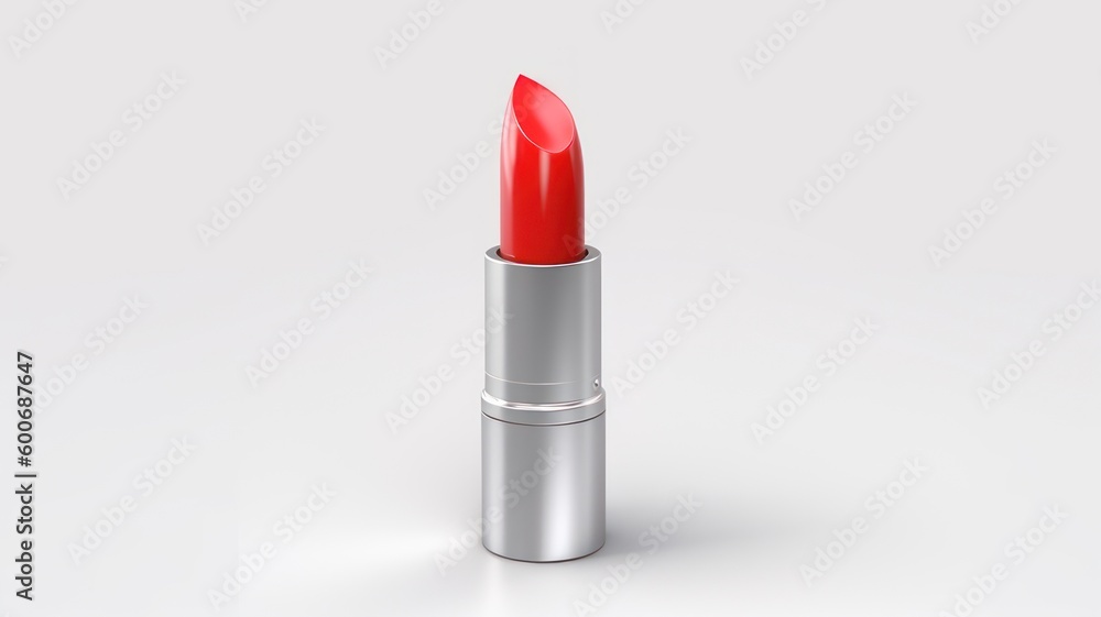 red lipstick white background generative AI red lipstick white background generative AI