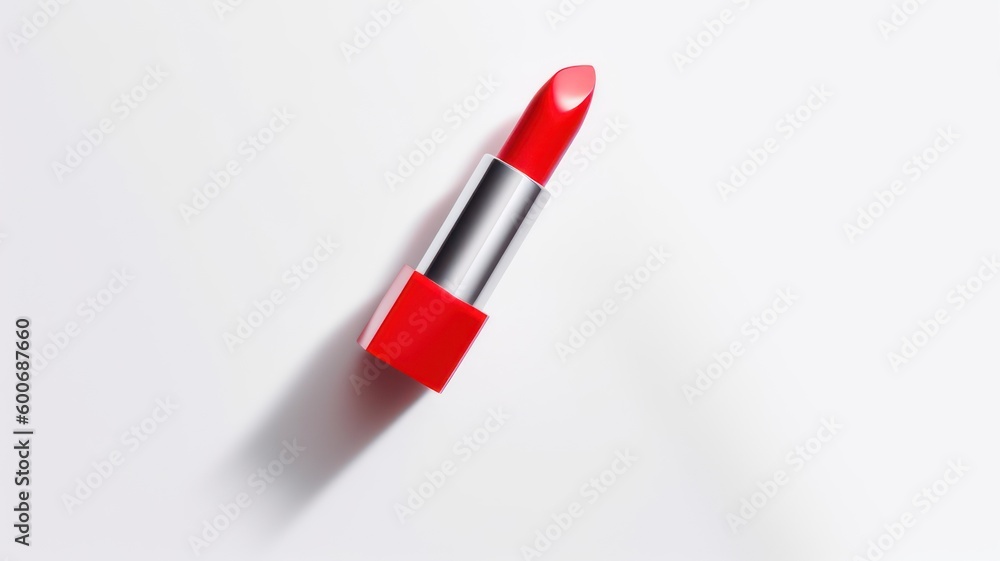 red lipstick white background generative AI red lipstick white background generative AI