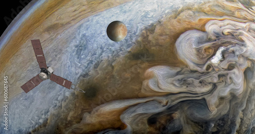 Photos Satellite Europa, Jupiter's moon with Juno spacecraft   Elements of this image