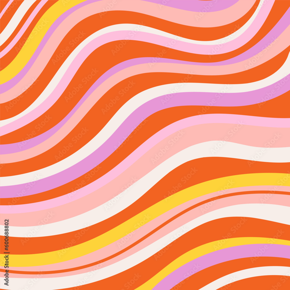 Retro groovy colorful abstract art template set Retro groovy colorful abstract art template set