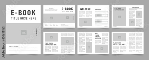 ebook design or ebook layout black and white 