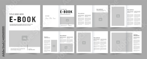 Clean ebook design or ebook layout template