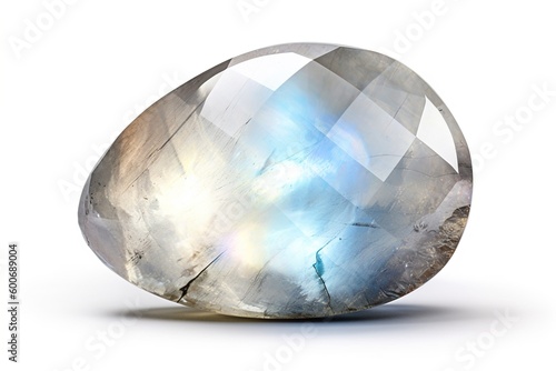 moonstone isolated on white background. AI generated photo