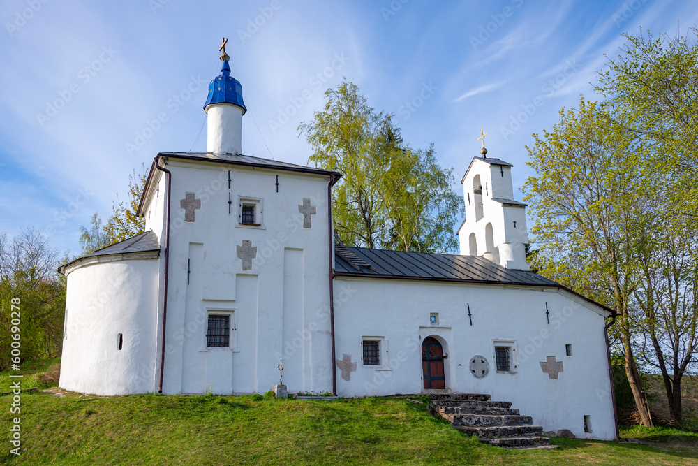 The ancient Church of St. Nicholas the Wonderworker on the Truvorov settlement. Izborsk. Pskov region, Russia The ancient Church of St. Nicholas the Wonderworker on the Truvorov settlement. Izborsk. Pskov region, Russia