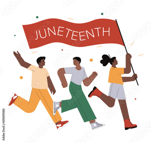 Juneteenth. Independence and emancipation day of black people