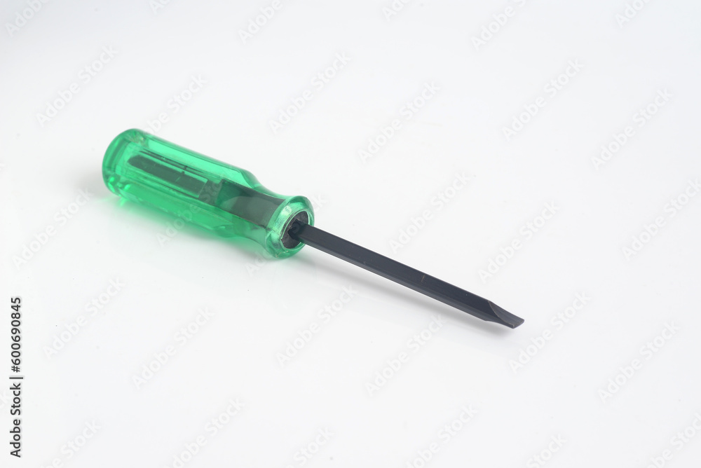 Common screwdriver on white background Common screwdriver on white background