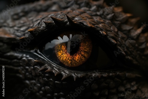 Black dragon eye. Generate Ai