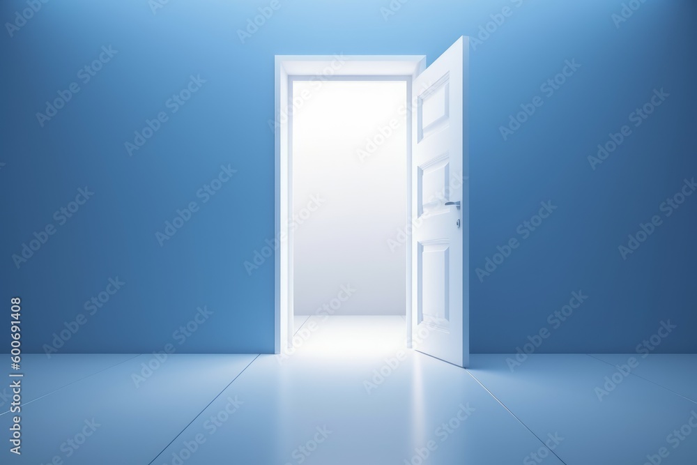 Blue room door light. Generate Ai Blue room door light. Generate Ai