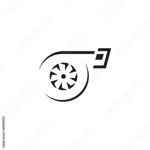 turbo icon logo design vector illustration isolated on white background.