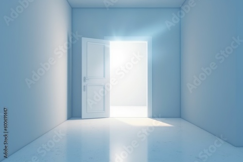 Blue room door entrance. Generate Ai