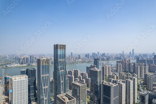 Building scenery of Hunan financial center in China © Lili.Q