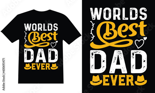 Father's Day" T-shirt design vector.