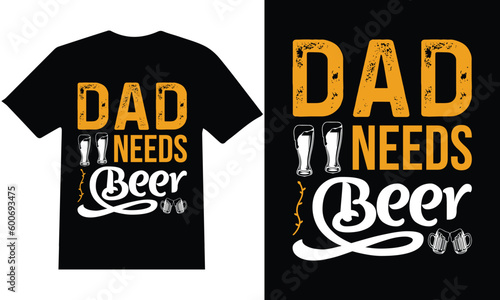 Father's Day" T-shirt design vector.