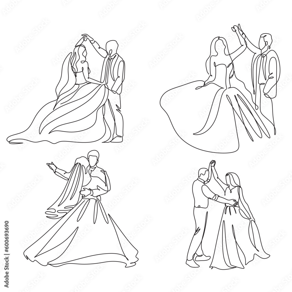 Bride and groom isolated on background Bride and groom isolated on background
