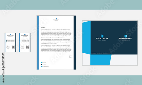 Stationery mockup Corporate premium branding design Template. respectable company Realistic Stationery for shop package for your brand. Vector illustration Stationary Design For Your Business.