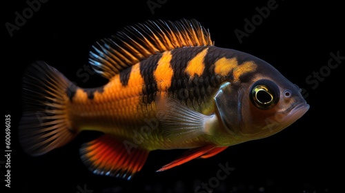 Beautiful aquarium fish. AI generative.