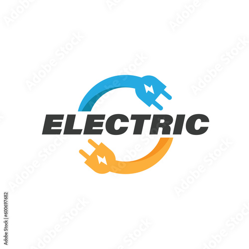 electric energy technology logo modern power charge