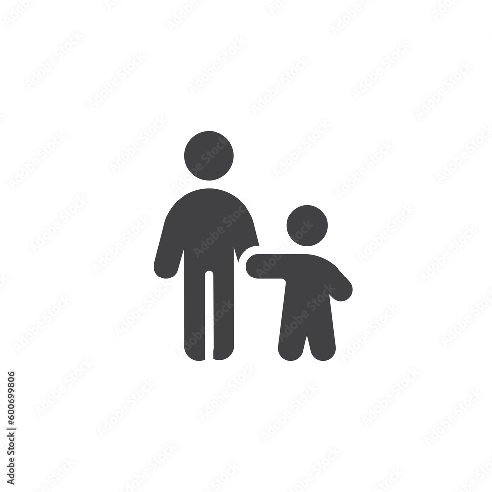 Father with child vector icon