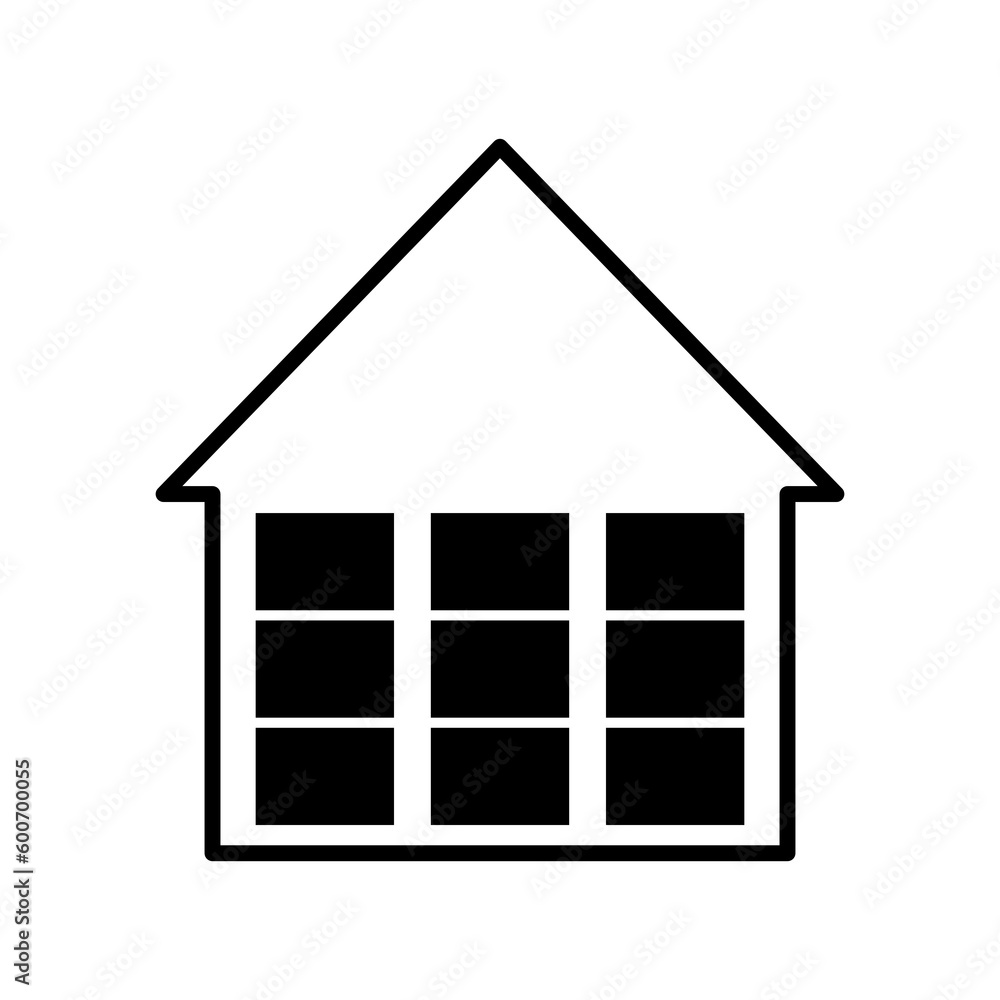 Warehouse icon on transparent background. Warehouse icon on transparent background.