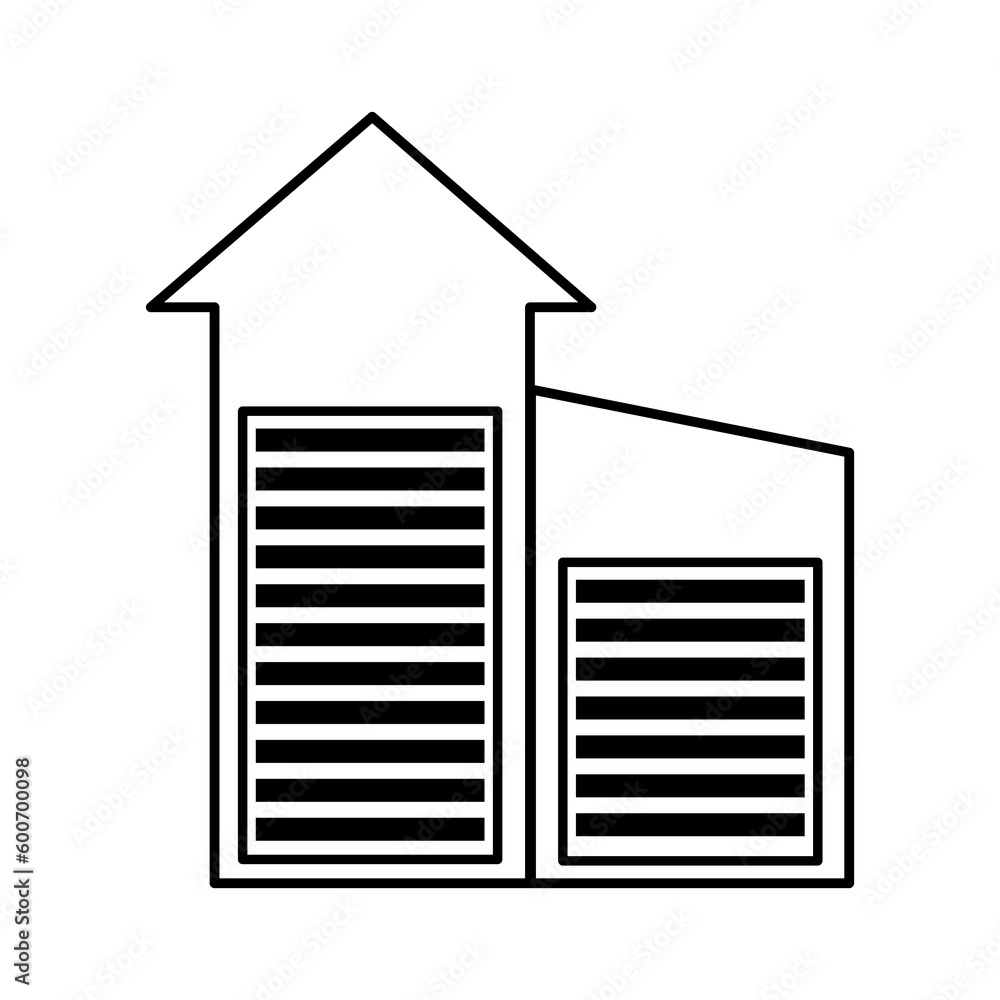 Warehouse icon on transparent background. Warehouse icon on transparent background.