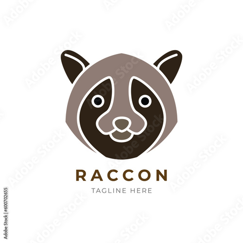 mascot logo head raccon simple photo