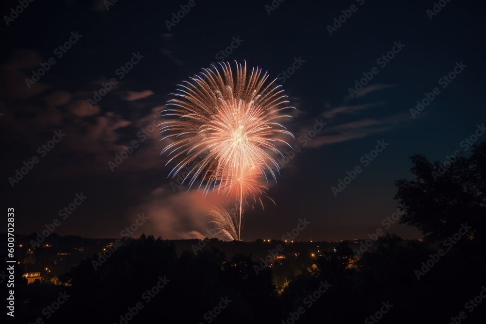 USA: Proudly Celebrating Our Annual 4th of July with Red, White, and Blue Across the Nation. generative ai illustration of the American Independence Day USA: Proudly Celebrating Our Annual 4th of July with Red, White, and Blue Across the Nation. generative ai illustration of the American Independence Day