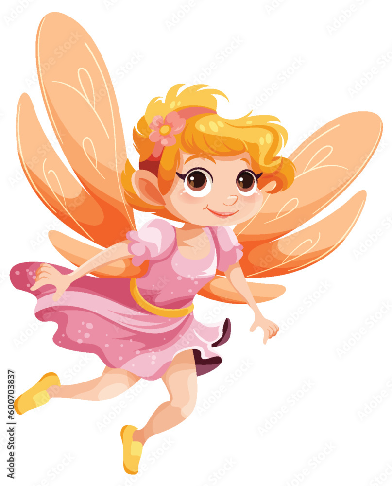 Beautiful fairy cartoon character