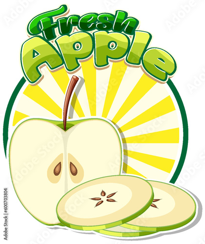 Green apple fruit icon