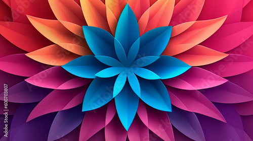 Paper folded and cut flowers. Created using generative Ai