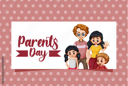 Happy parents day with background