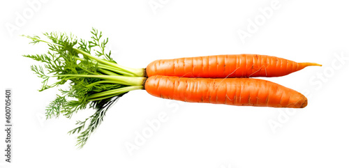 bunch of carrots isolated on transparent background, Generative AI 