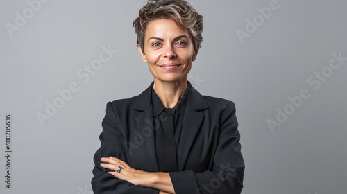 Business woman isolated. Illustration AI Generative.