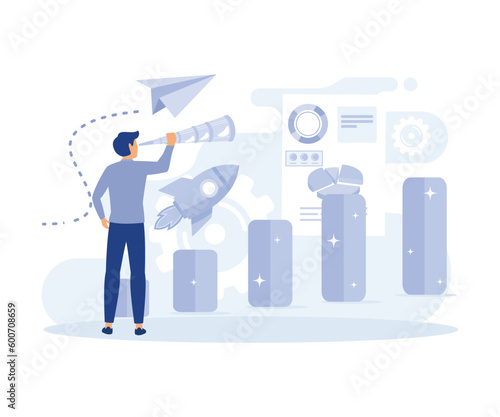 Information storage systems, Data center, data monetization, data driven marketing. flat vector modern illustration