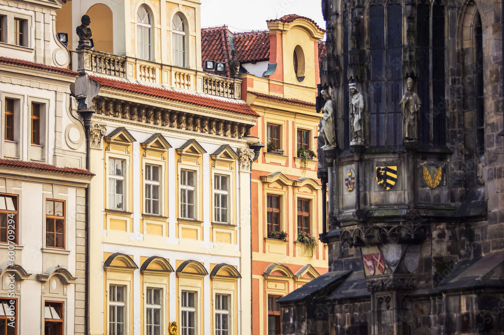 Classical, Baroque and Gothic architectural styles seen in Prague, Czech Republic