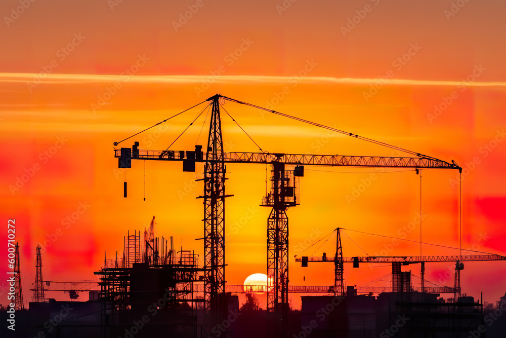 Construction and engeneering concept, tower crane Construction and engeneering concept, tower crane