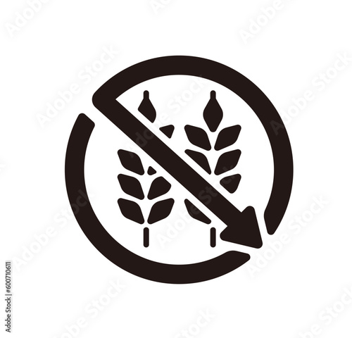 Gluten free ( Low carb )  vector icon illustration